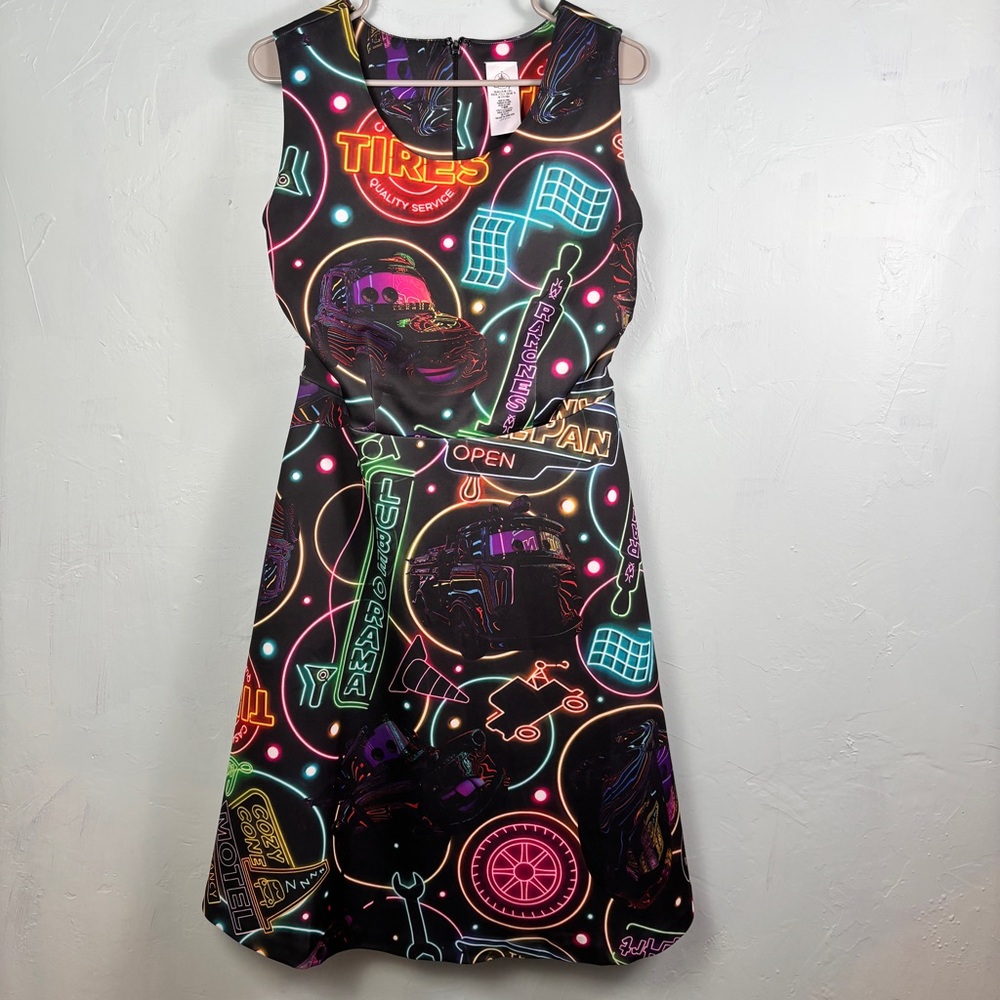 Disney Pixar Cars Neon and Black Sleeveless Dress